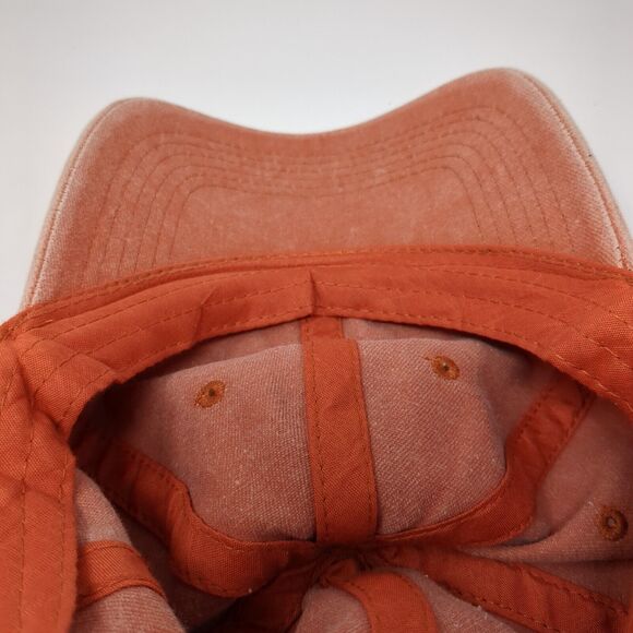 Unbranded Slideback Hat Orange One Size Solid Adjustable 6 Panel Blank - Picture 7 of 8